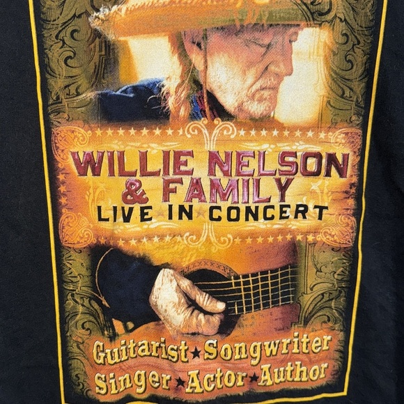 Willie Nelson shirt Hanes Beefy-T Mens large cotton Graphic Family band tee - Picture 2 of 6